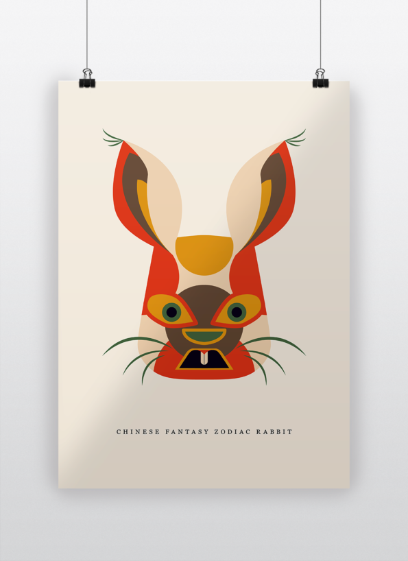 Chinese fantasy zodiac rabbit